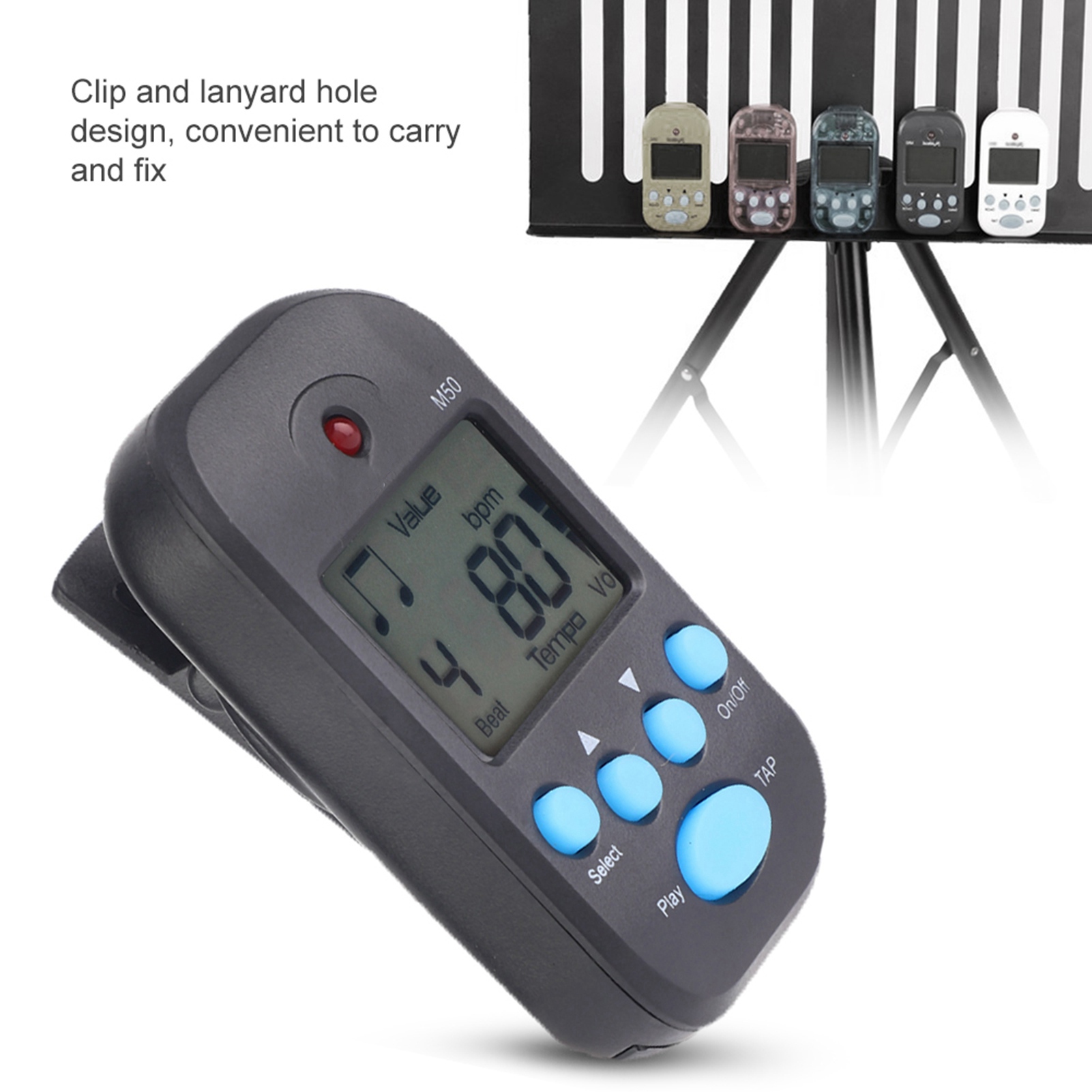 Metronome Digital - Mini métronome professionnel à clipser, LCD,