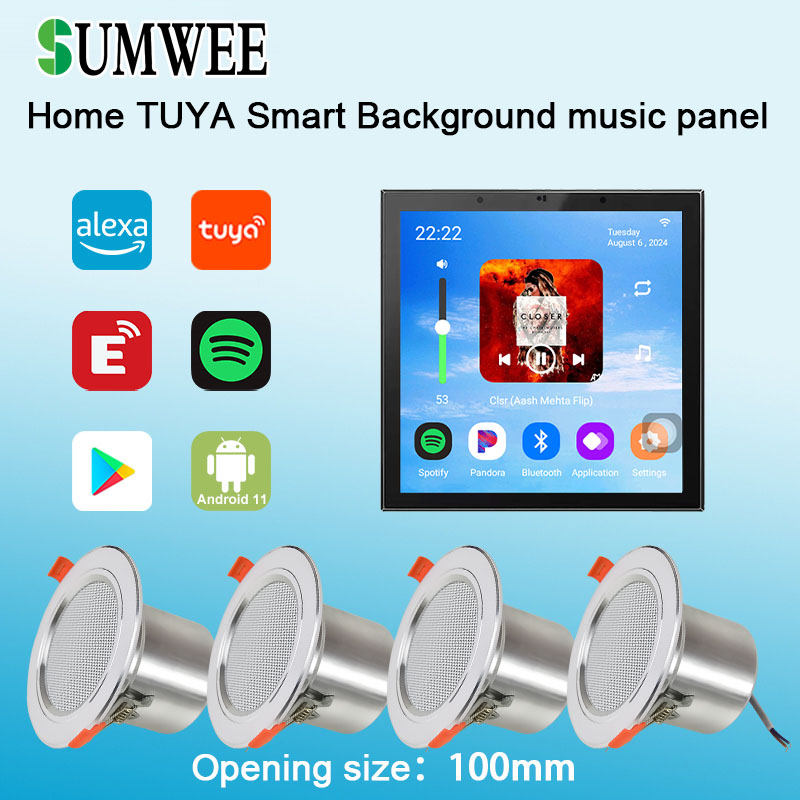 Audio Music In Background - Amplificateur mural 4 pouces Android 11