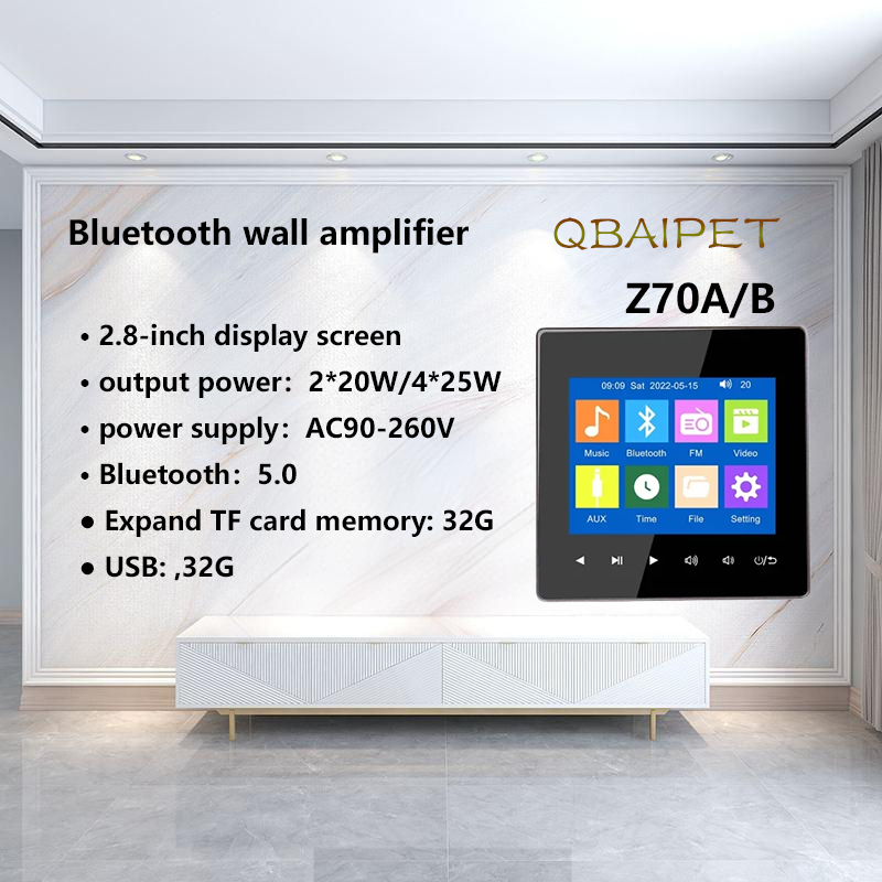 Audio Music In Background - Amplificateur mural Bluetooth pour la maison,