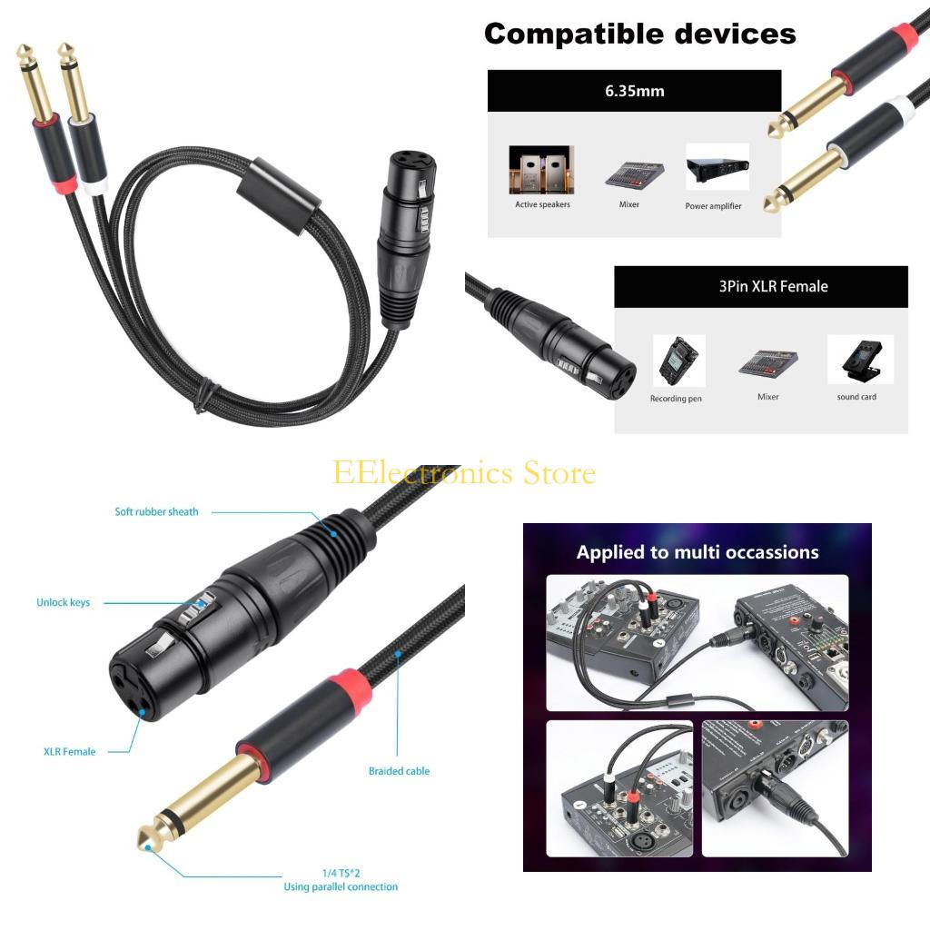 Audio And Music Splitter - Câble séparateur en Y pour Microphones,
