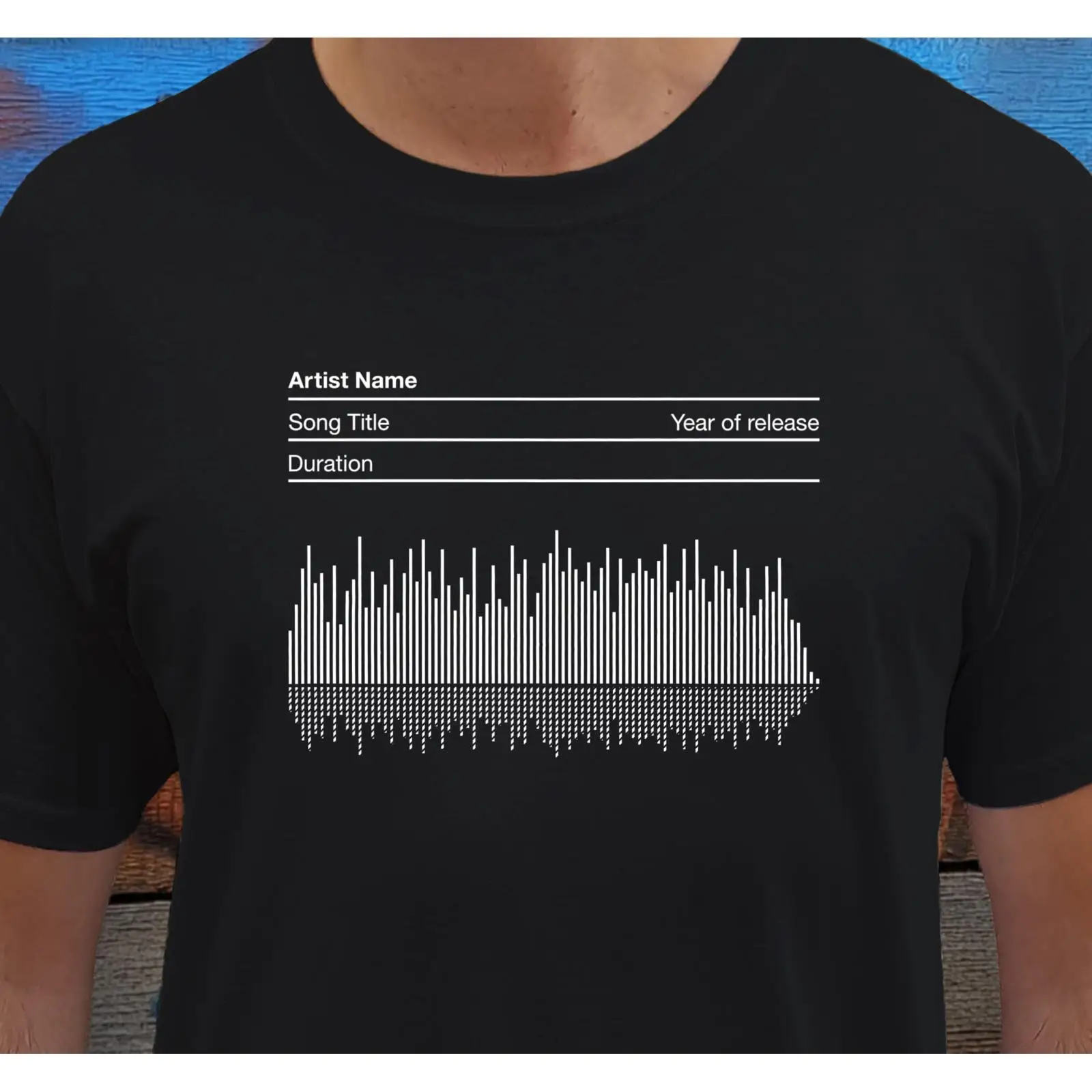 Audio Music Songs - T-shirt personnalisé Soundwave, design artisanal, art