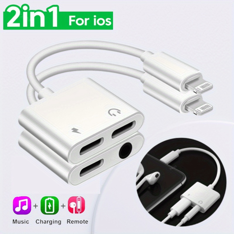 Audio And Music Splitter - Adaptateur audio 2-en-1 à double port
