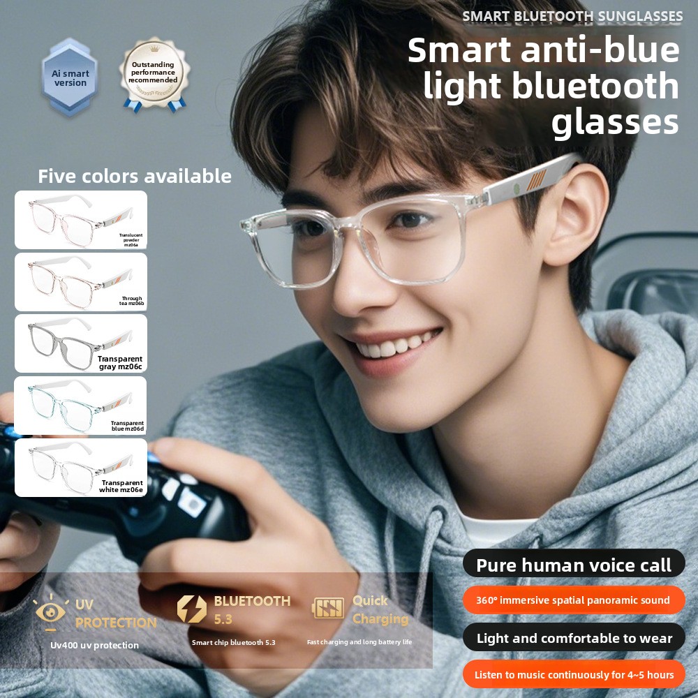 Audio Music Songs - Lunettes intelligentes Bluetooth avec IA, miroir