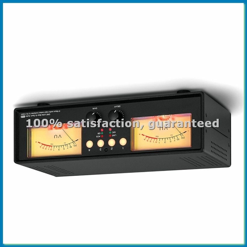 Audio Music Visualizer - Compteur VU analogique double MIC+LINE, affichage