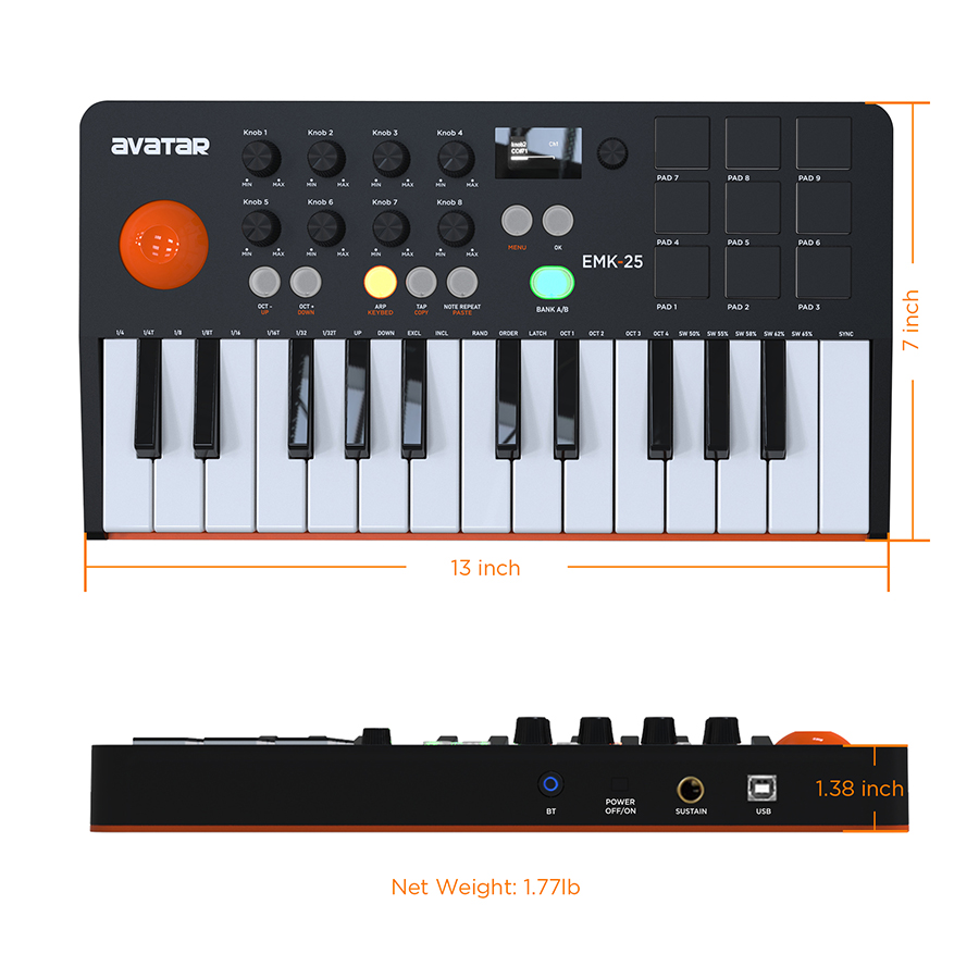 Clavier contrôleur MIDI avec 2 - Midi Controller Pad avis et prix
