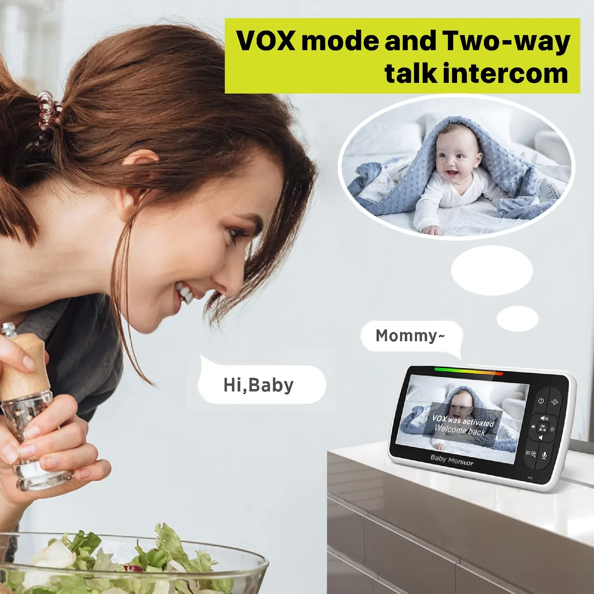 Moniteur vidéo pour bébé de 5, - Audio Music For Video avis et prix