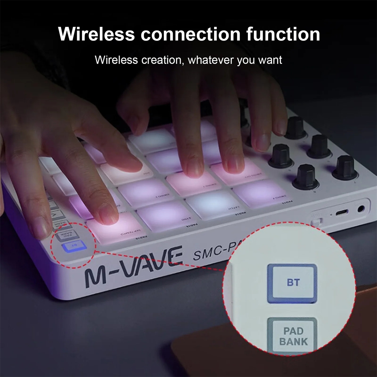 Contrôleur MIDI sans fil M-VAV - Midi Controller Pad avis et prix