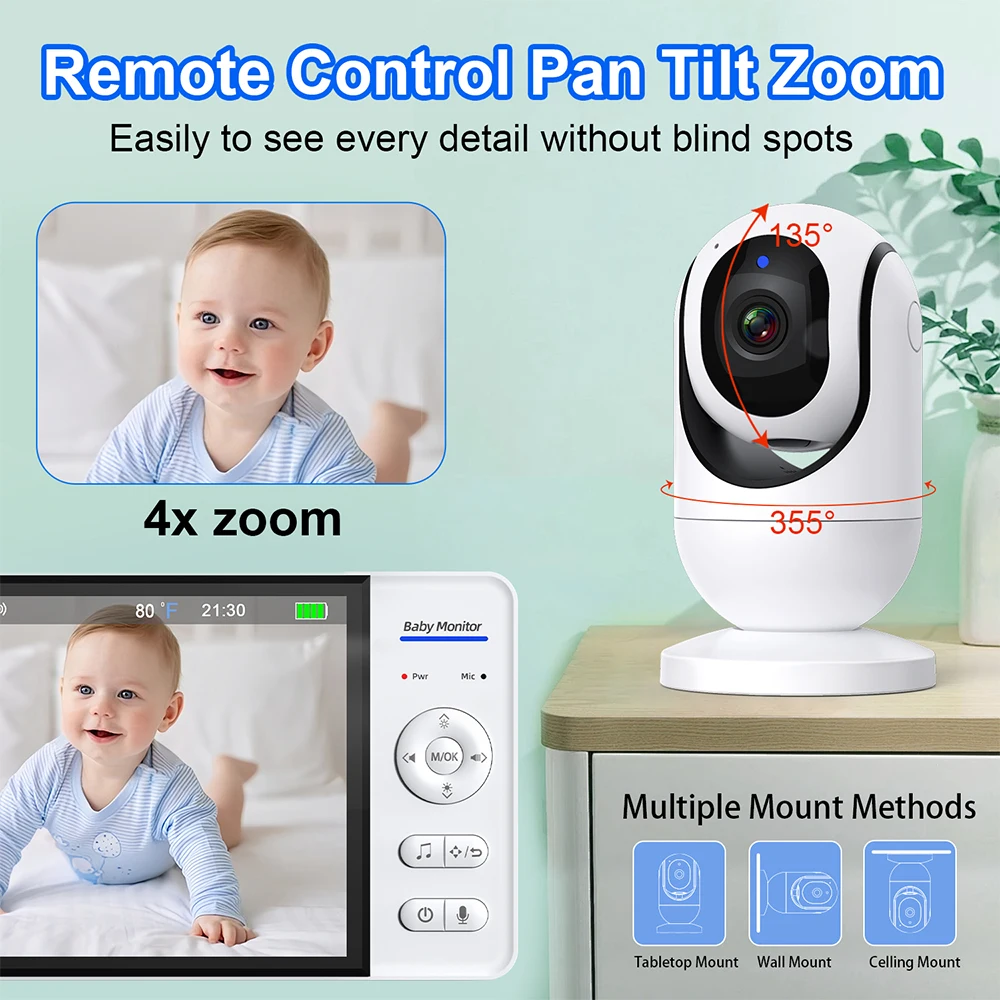 Moniteur vidéo pour bébé, 7.0  - Audio Music For Video avis et prix