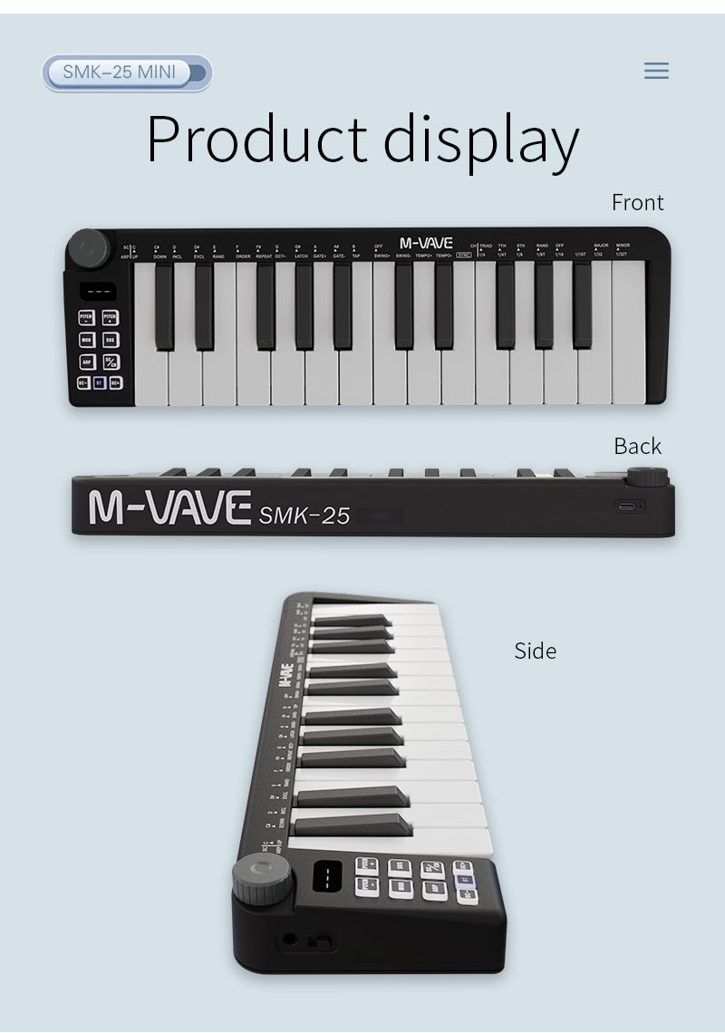 M-VAVE-Mini Teclado MIDI Recar - Midi Controller Pad avis et prix