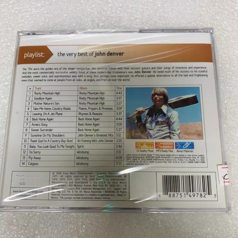 CD musical John Denver, pop, R - Audio Music John avis et prix