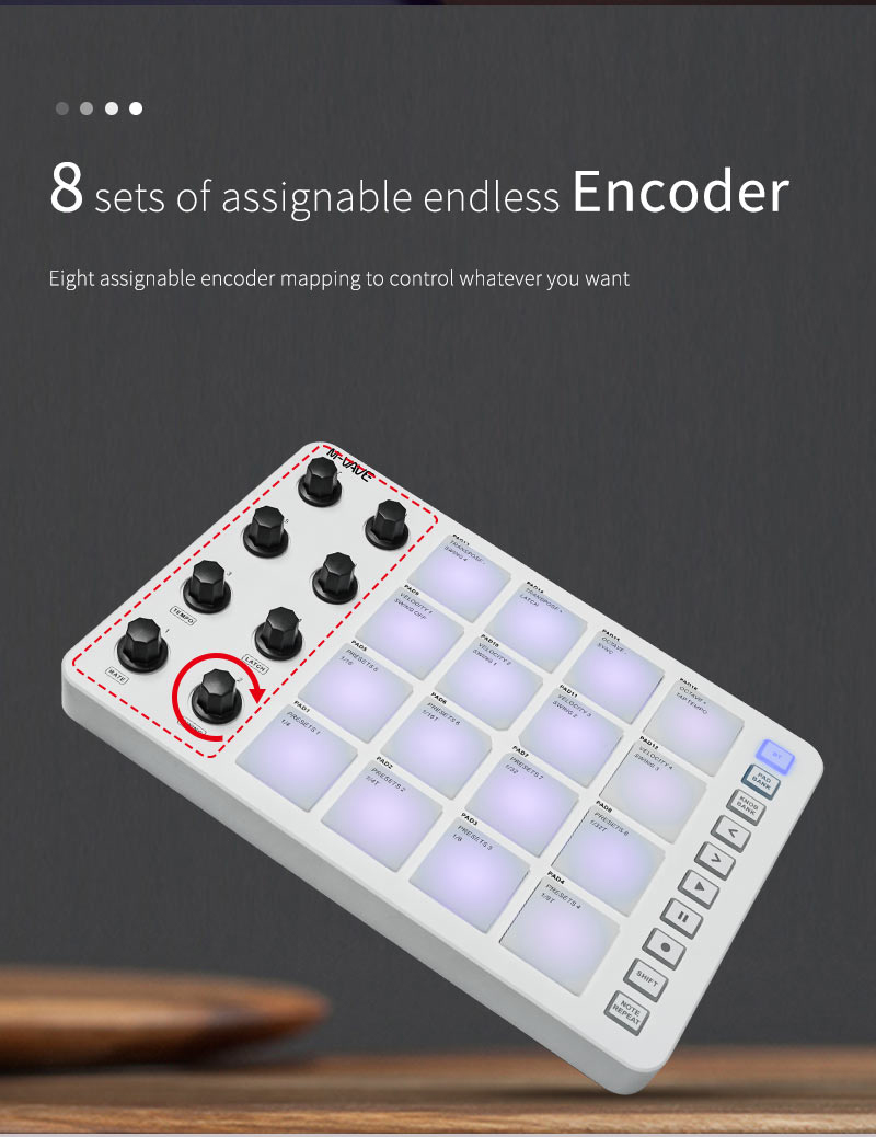 Contrôleur MIDI portable M-Vav - Midi Controller Pad avis et prix