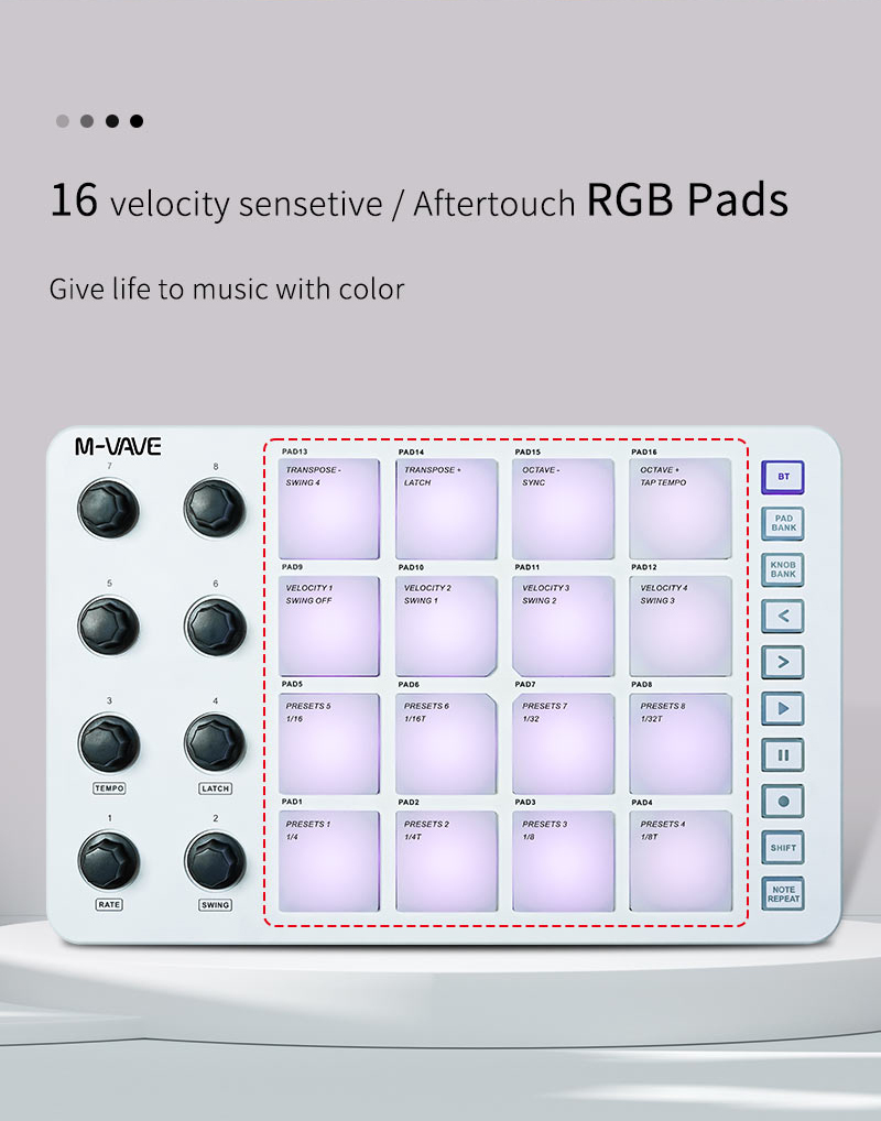Contrôleur MIDI portable M-Vav - Midi Controller Pad avis et prix