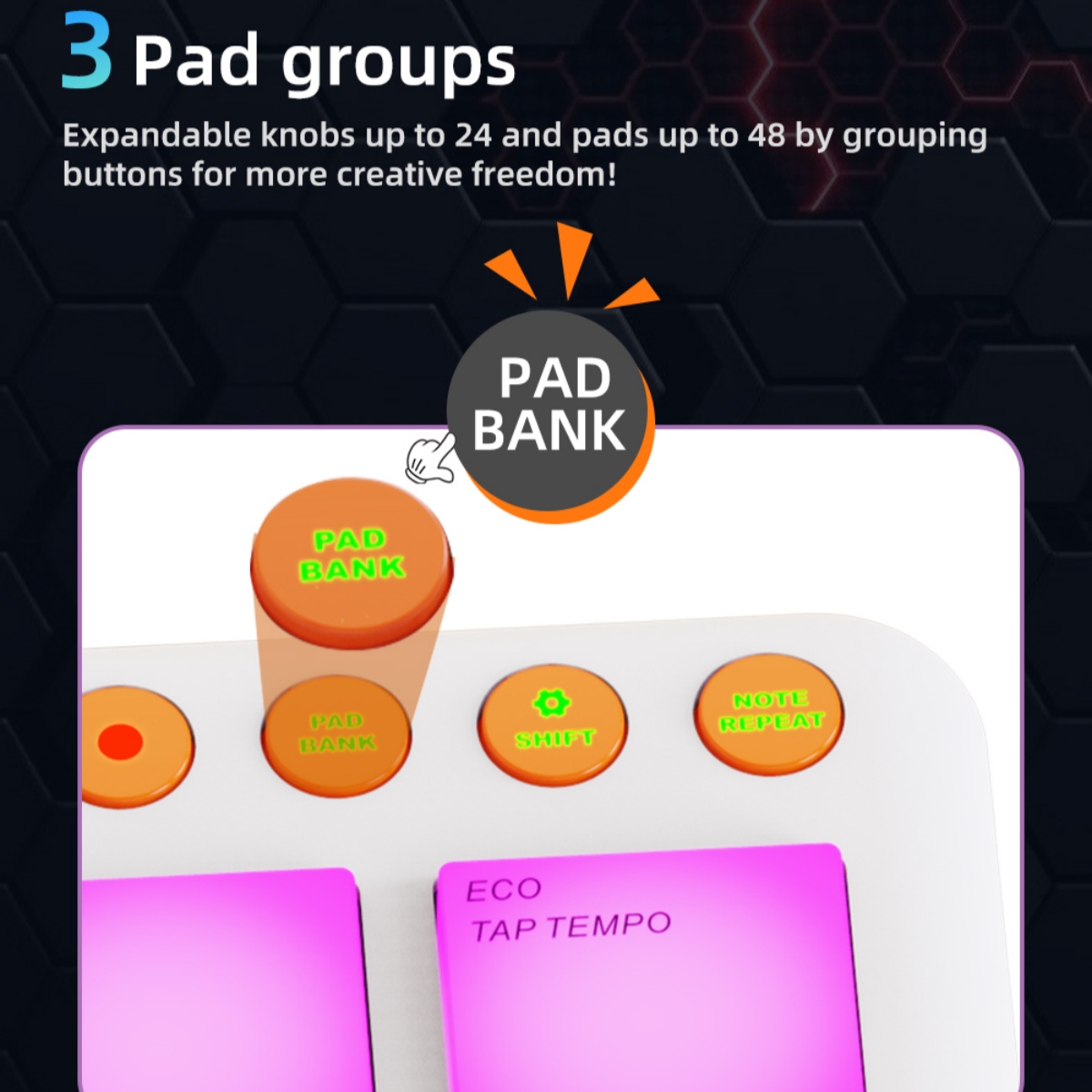 Contrôleur MIDI sans fil JAMJU - Midi Controller Pad avis et prix