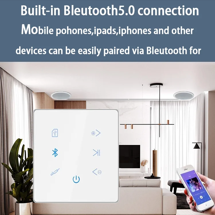 Amplificateur mural Bluetooth, - Audio Music In Background avis et prix