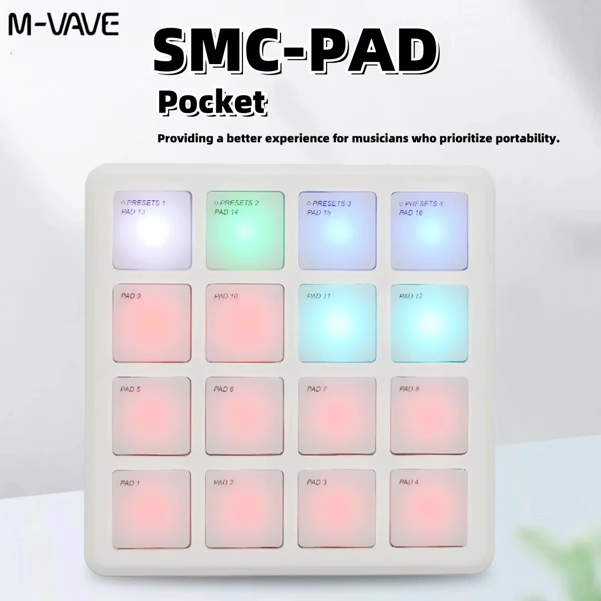 M-VAVE SMC-PAD POCKET Blanc/Ve - Midi Controller Pad avis et prix
